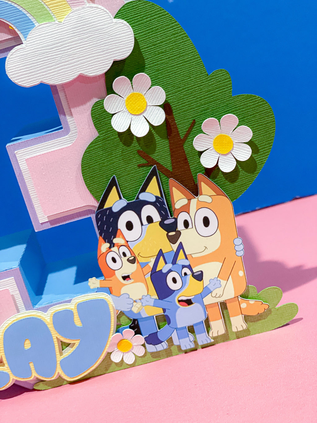 Large Bluey and Bingo 3D Letter or Number with Name