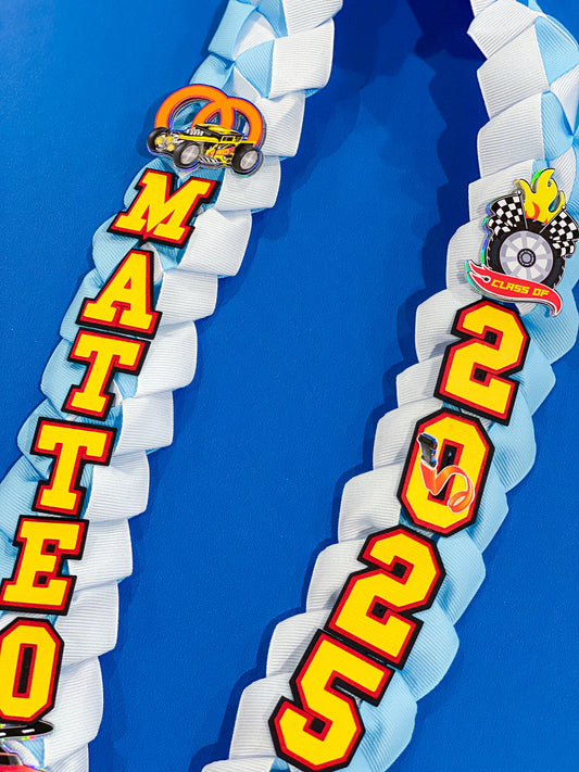 Car Hotwheels Graduation Lei | Kindergarten Graduation Lei | Graduation Gift | Princess Graduation Lei | Graduation Ribbon Lei | Class of 2026