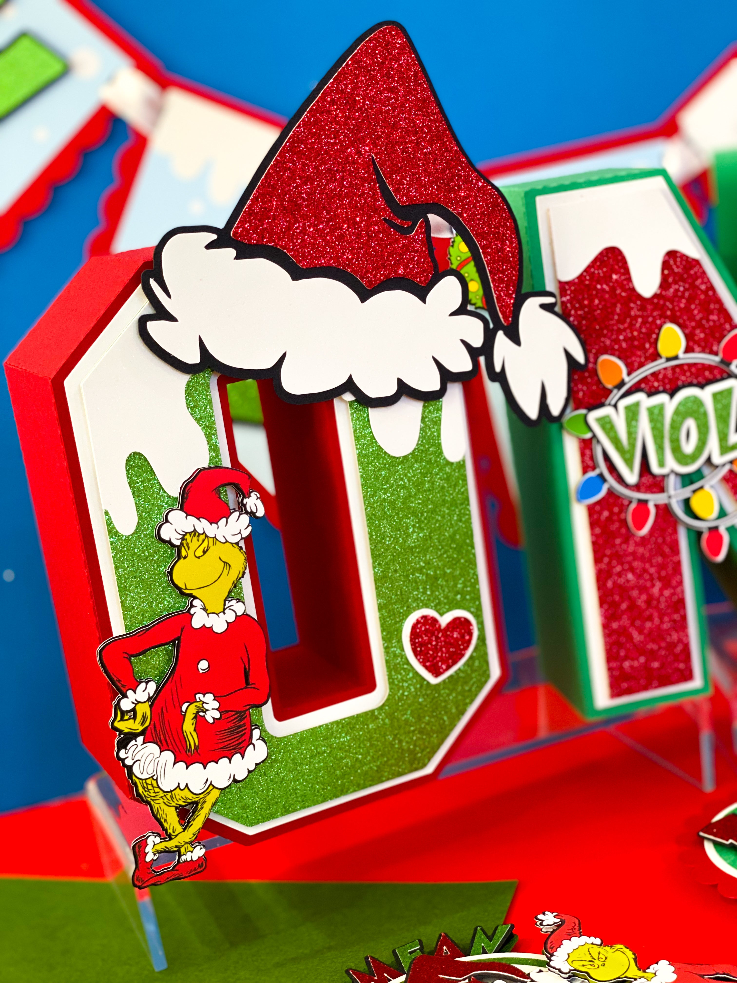 Grinch 3D Letters or Numbers