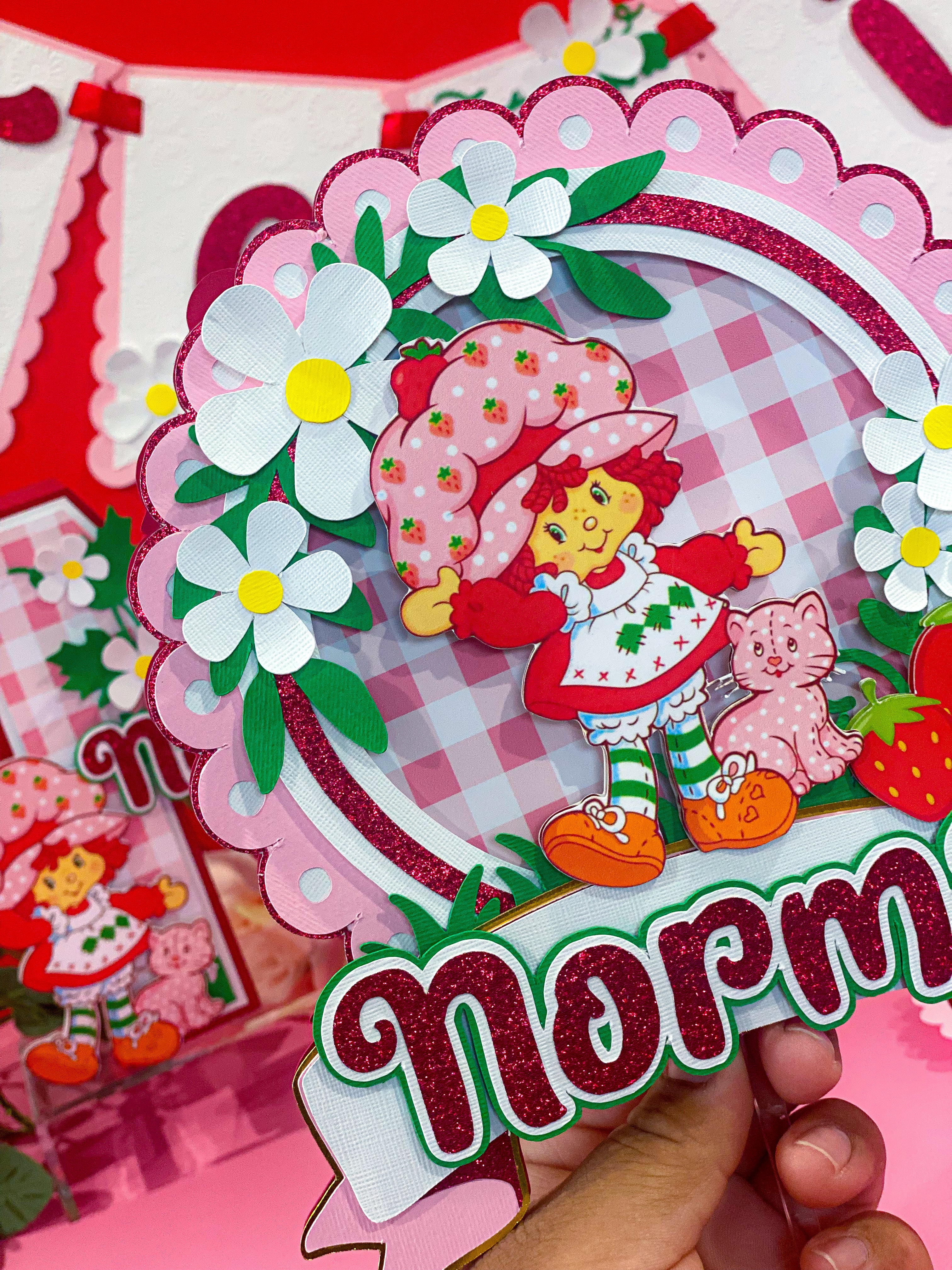 Strawberry Shortcake Cake Topper