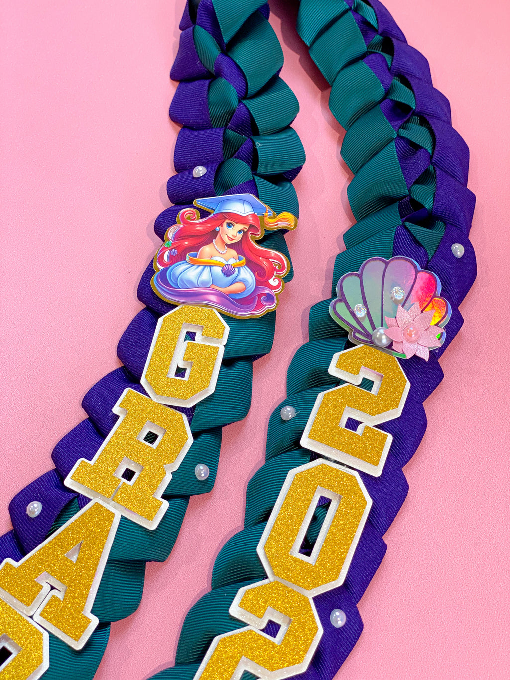 Ariel Little Mermaid Graduation Lei | Kindergarten Graduation Lei | Graduation Gift | Princess Graduation Lei | Graduation Ribbon Lei | Class of 2025