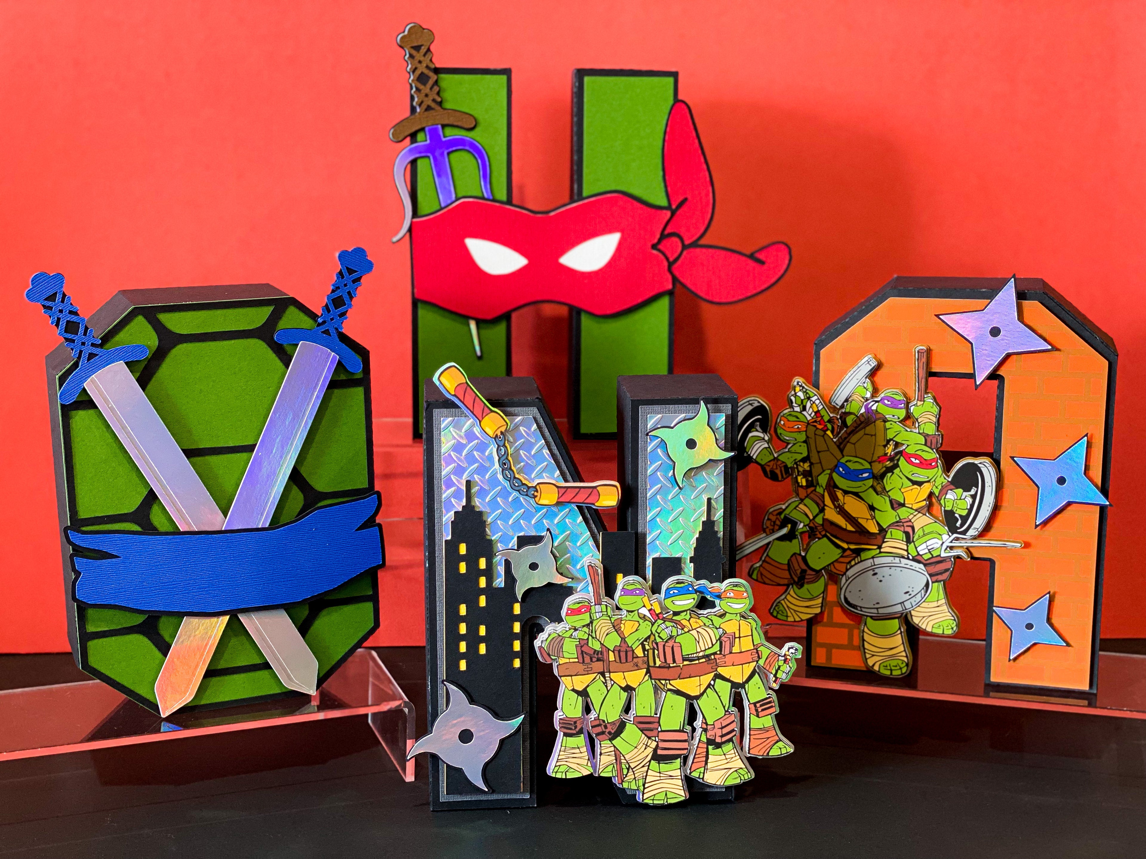 Ninja Turtles 3D Letters or Numbers