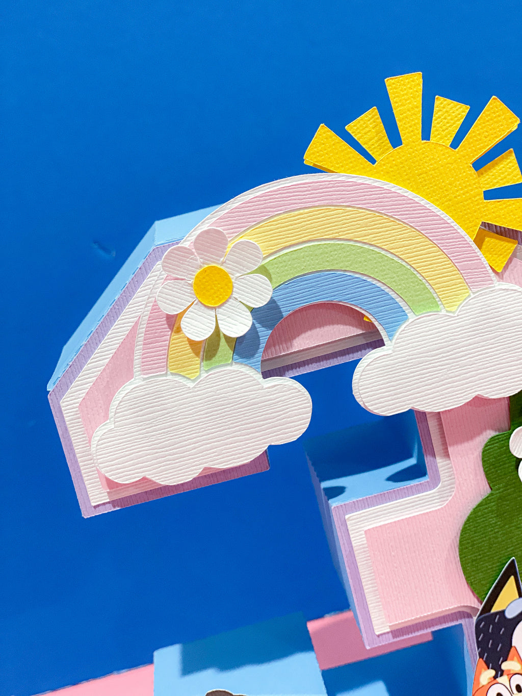 Large Bluey and Bingo 3D Letter or Number with Name