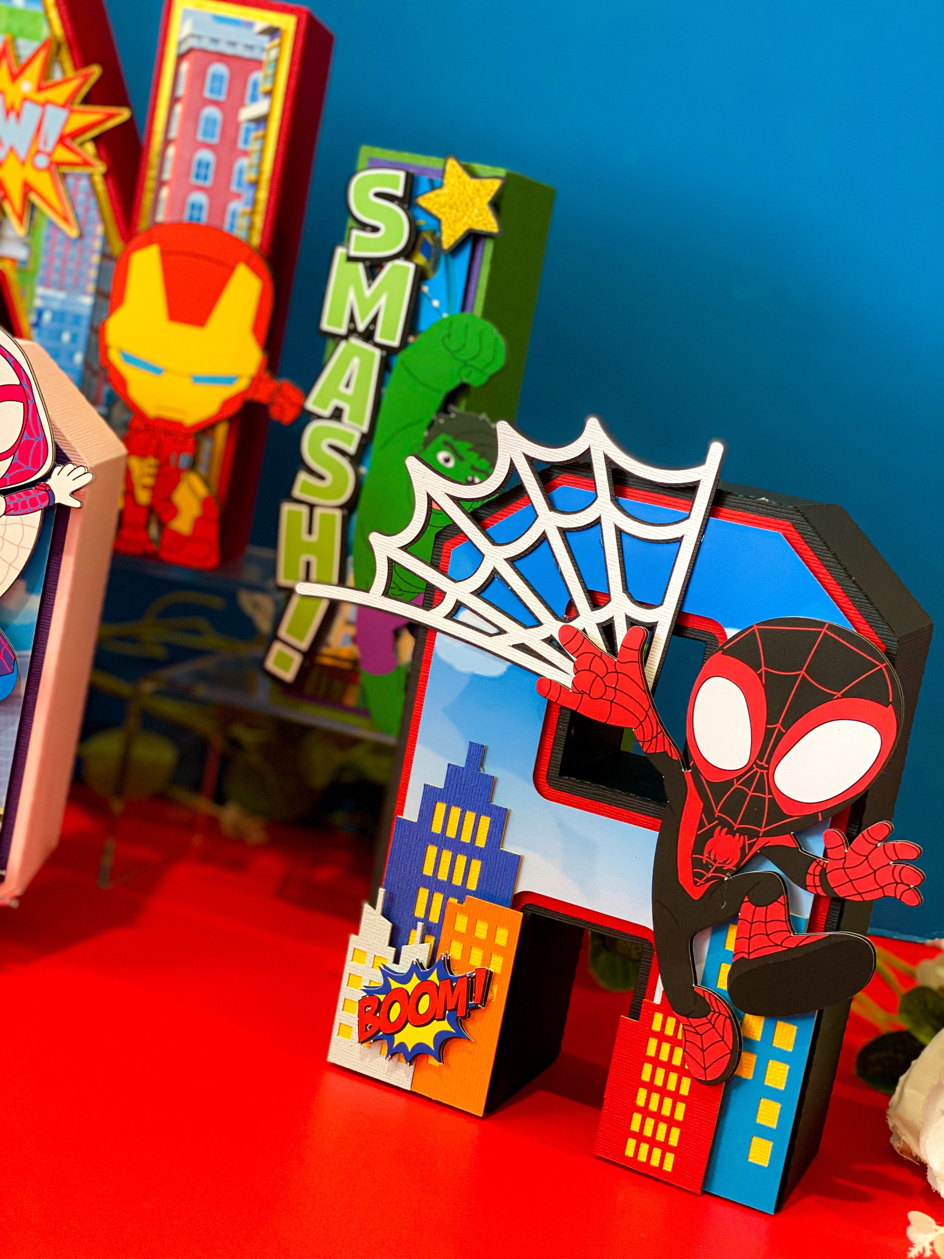 Spidey and Amazing Friends 3D Letters or Numbers