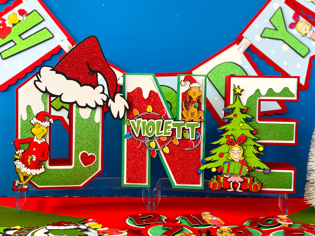 Grinch 3D Letters or Numbers