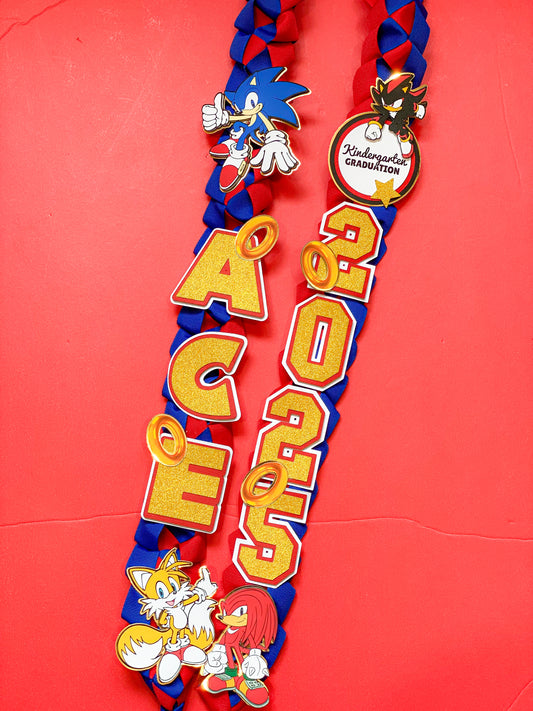Sonic Graduation Lei | Kindergarten Graduation Lei | Graduation Gift | Princess Graduation Lei | Graduation Ribbon Lei | Class of 2026