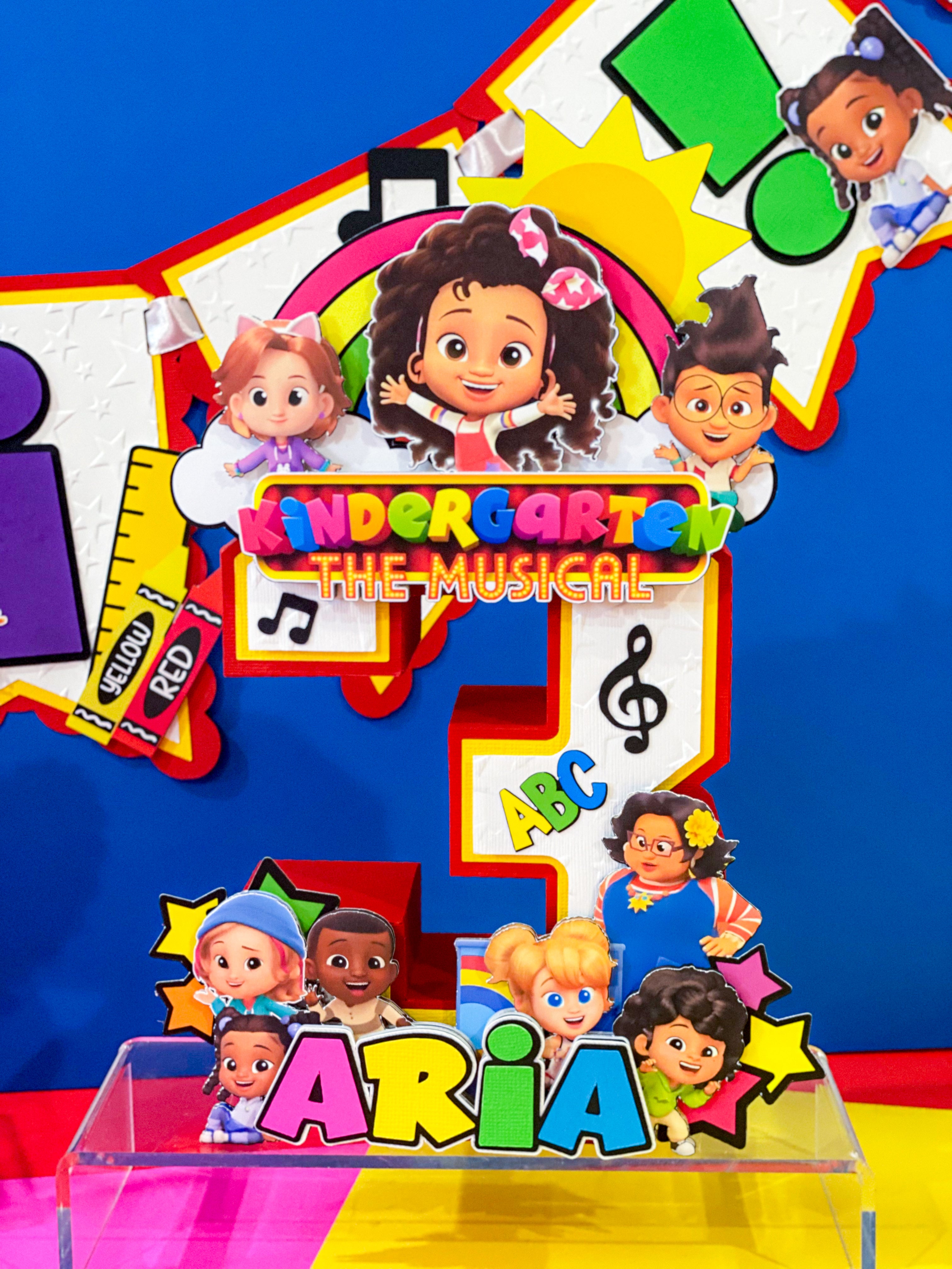 Large Kindergarten: The Musical 3D Letter or Number with Name