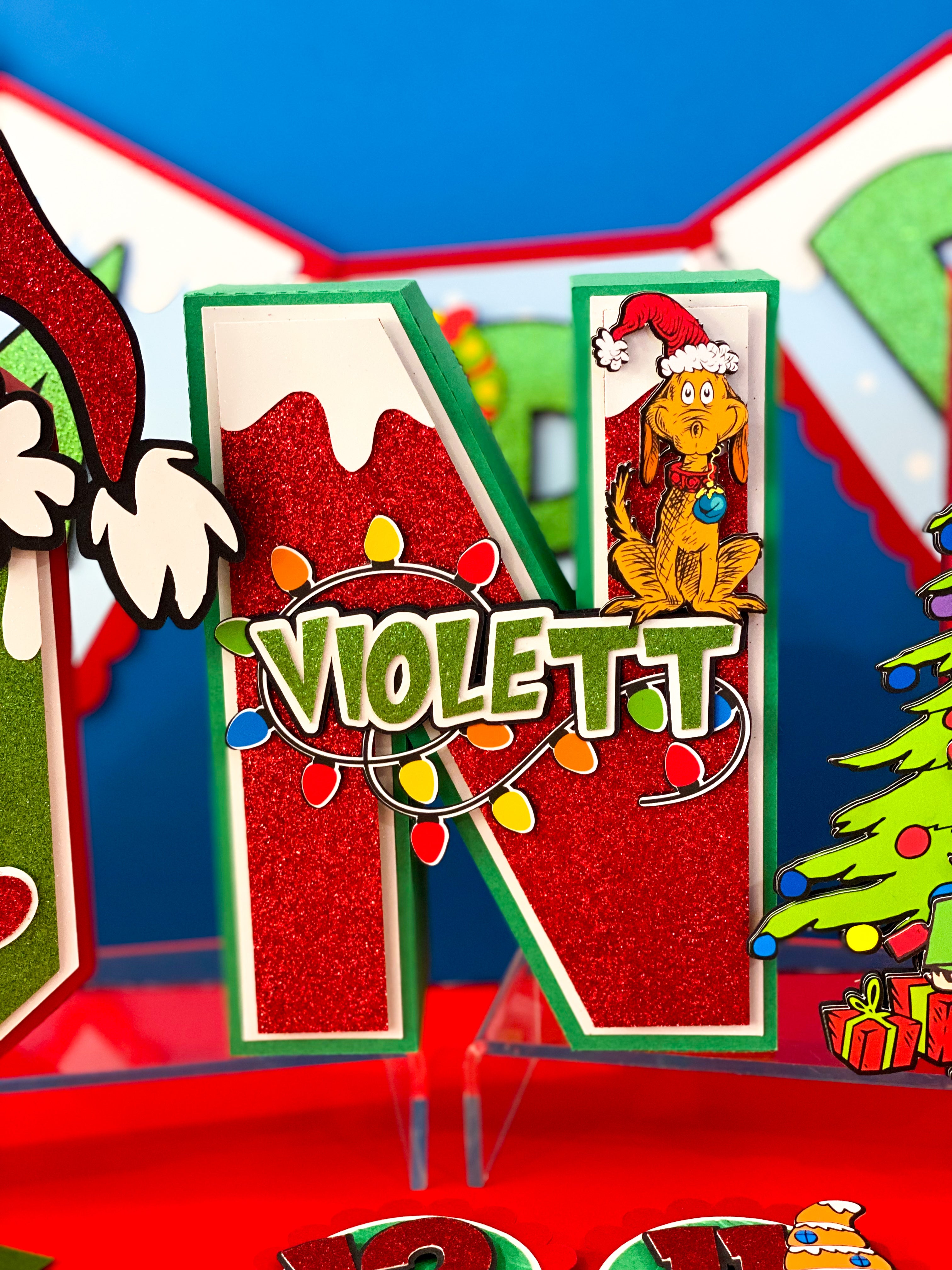 Grinch 3D Letters or Numbers