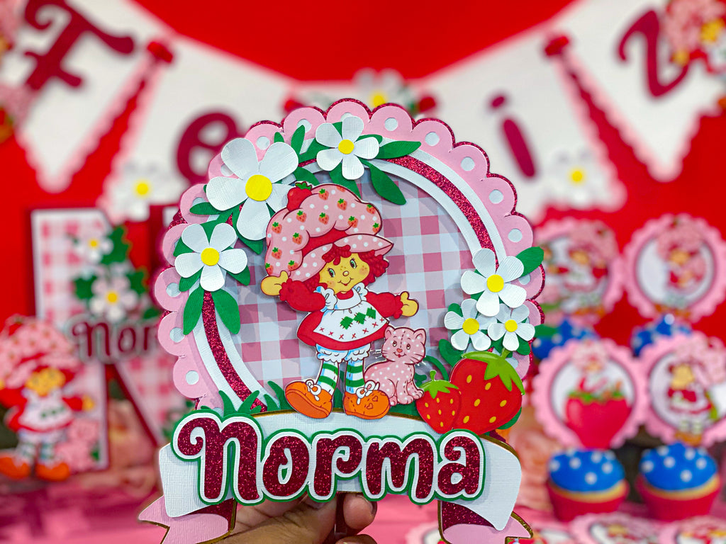 Strawberry Shortcake Cake Topper