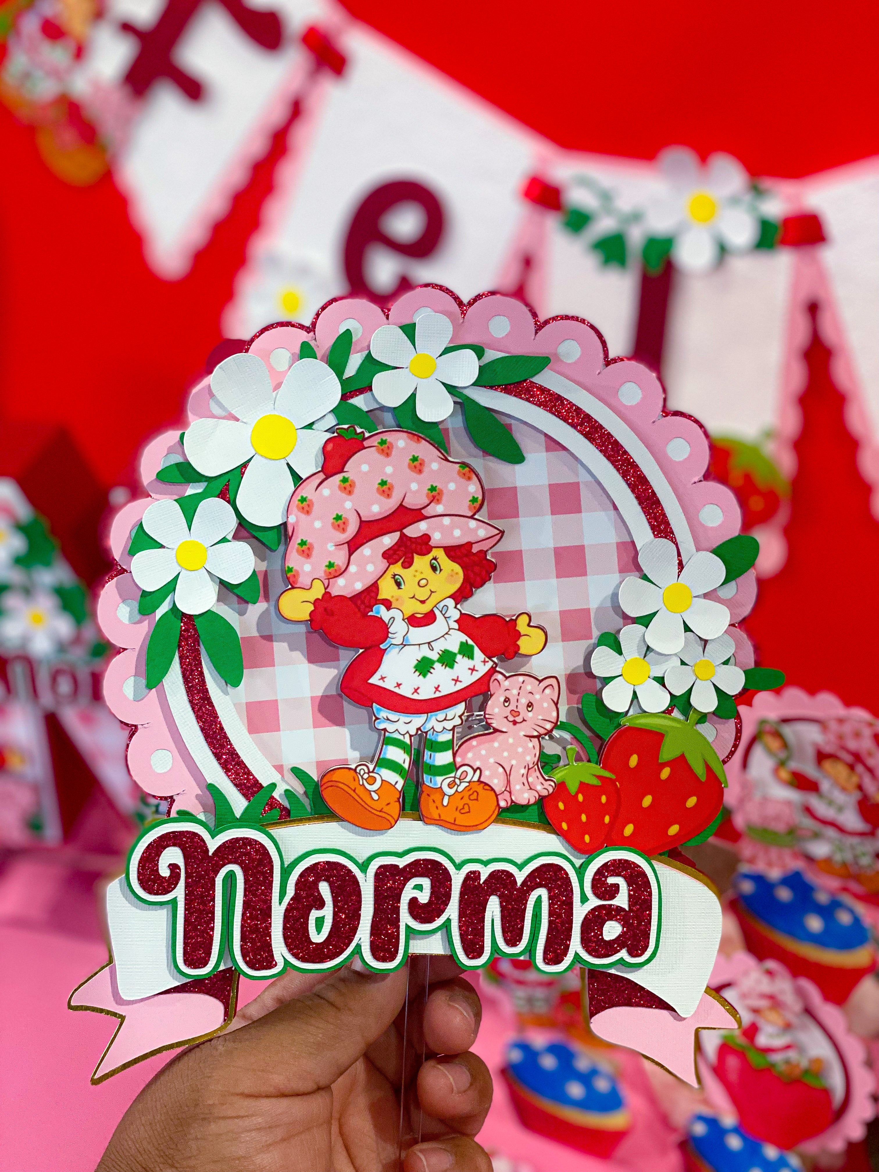 Strawberry Shortcake Cake Topper