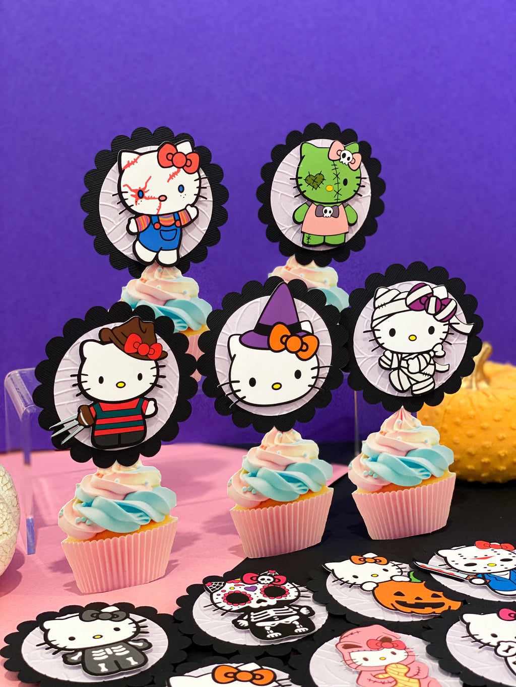 Hello Kitty Halloween 12 Cupcake Toppers