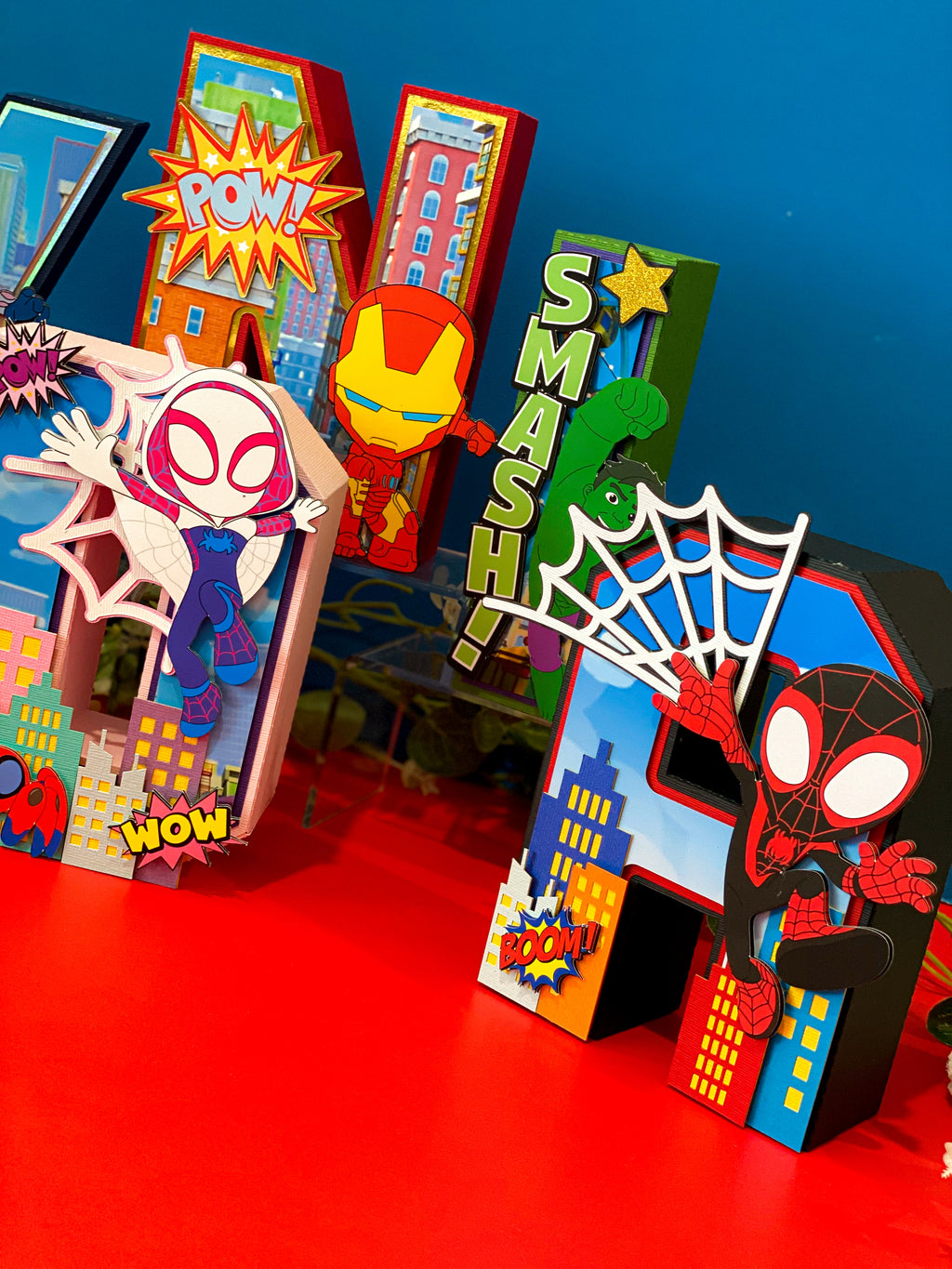 Spidey and Amazing Friends 3D Letters or Numbers