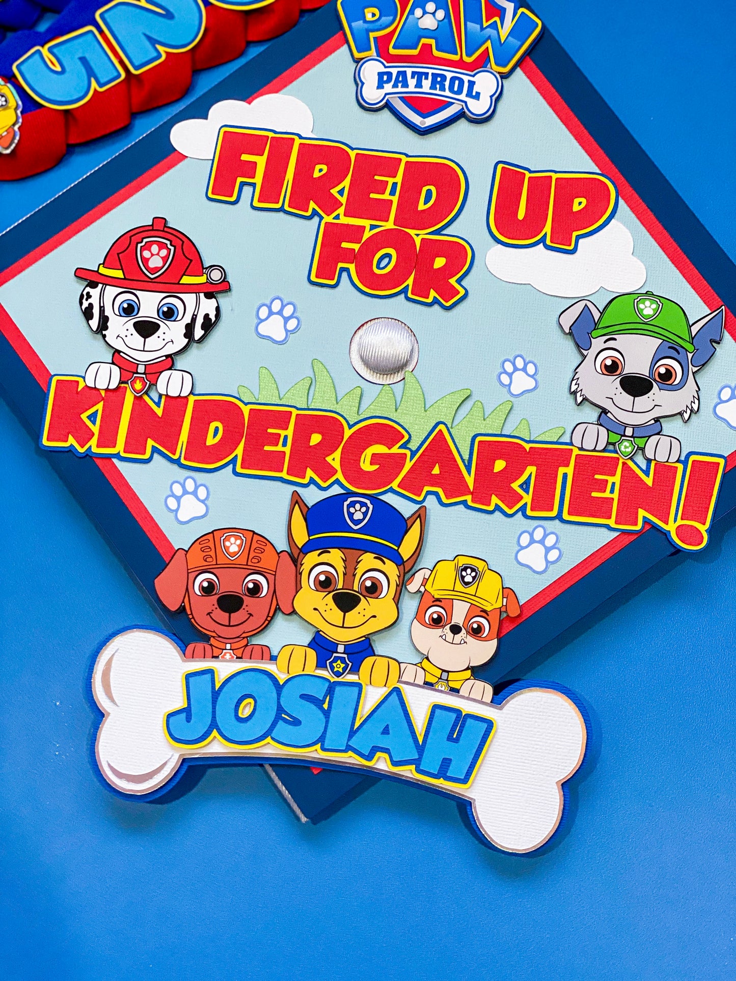Bundle Paw Patrol Graduation Cap Topper and Lei | Kindergarten Graduation | Graduation Gift | Personalized Grad Cap and Lei | Class of 2026