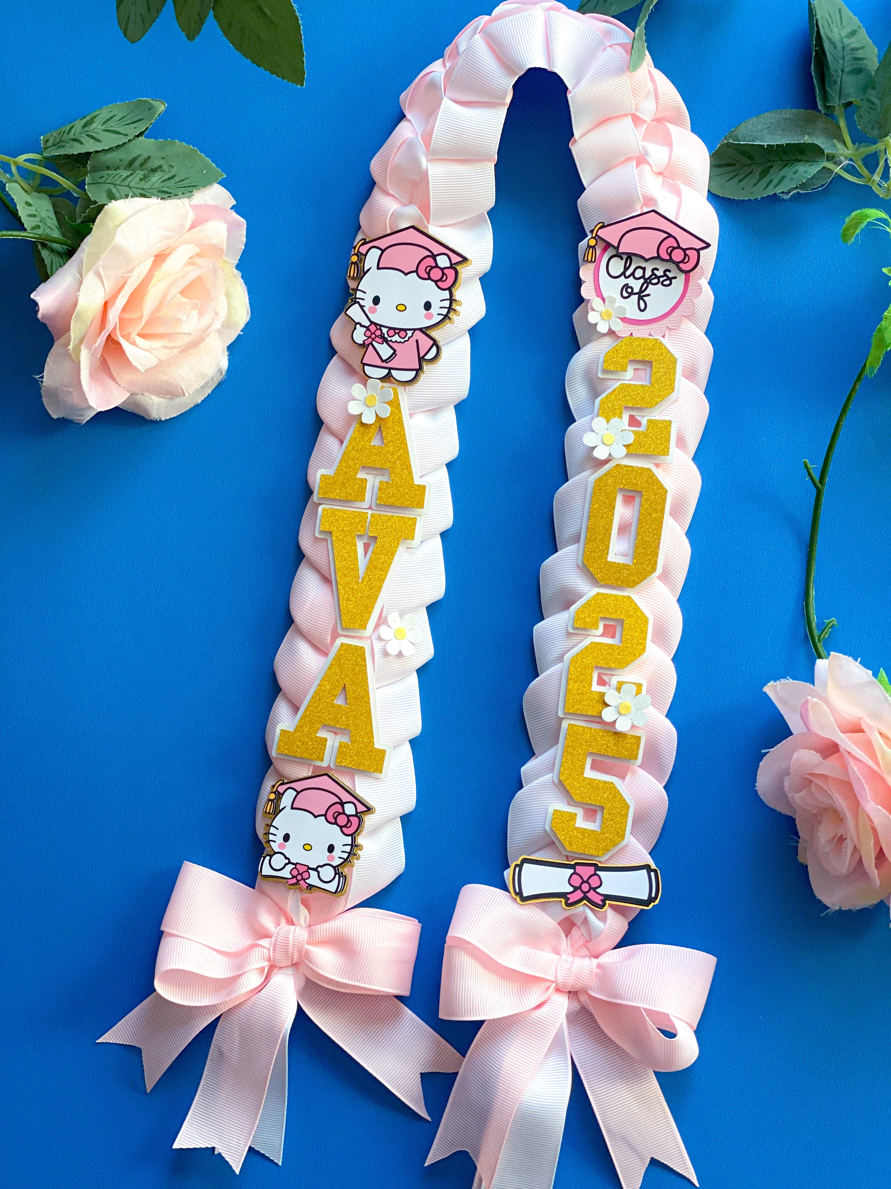 Hello Kitty Graduation Lei | Kindergarten Graduation Lei | Graduation Gift | Princess Graduation Lei | Graduation Ribbon Lei | Class of 2026