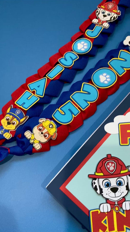 Bundle Paw Patrol Graduation Cap Topper and Lei | Kindergarten Graduation | Graduation Gift | Personalized Grad Cap and Lei | Class of 2026